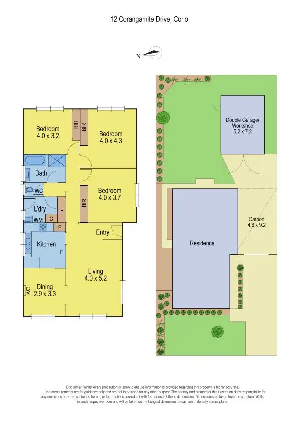 Floorplan of Homely house listing, 12 Corangamite Drive, Corio VIC 3214