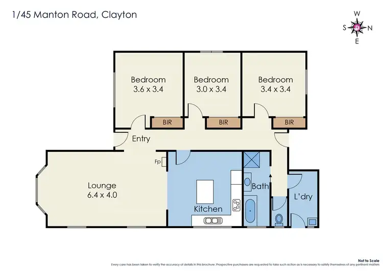 Floorplan of Homely unit listing, 1/45 Manton Road, Clayton VIC 3168