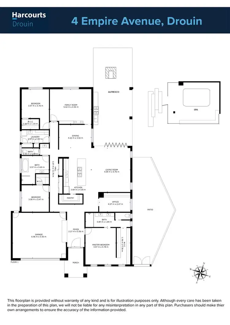 Floorplan of Homely house listing, 4 Empire Avenue, Drouin VIC 3818