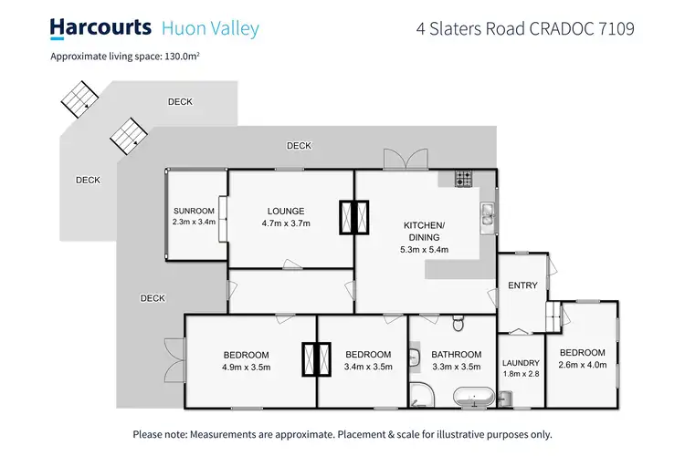 Floorplan of Homely house listing, 4 Slaters Road, Cradoc TAS 7109