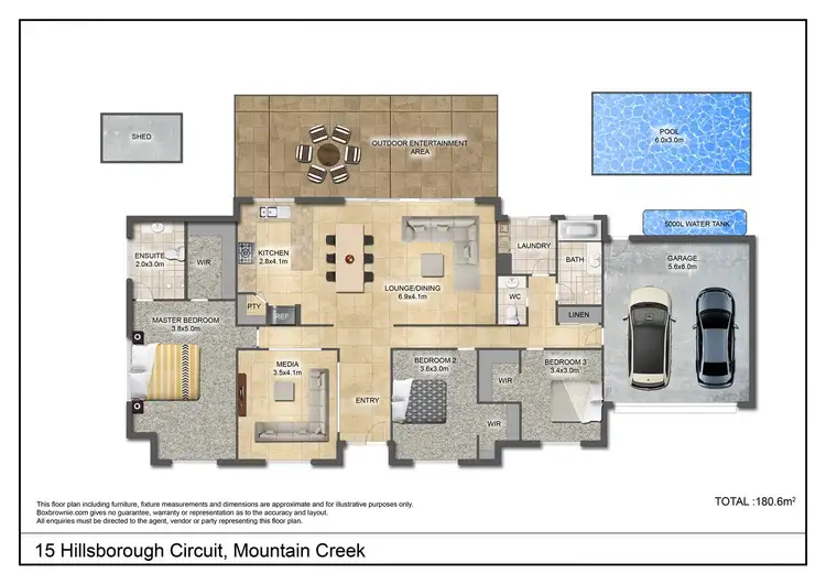 Floorplan of Homely house listing, 15 Hillsborough Circuit, Mountain Creek QLD 4557