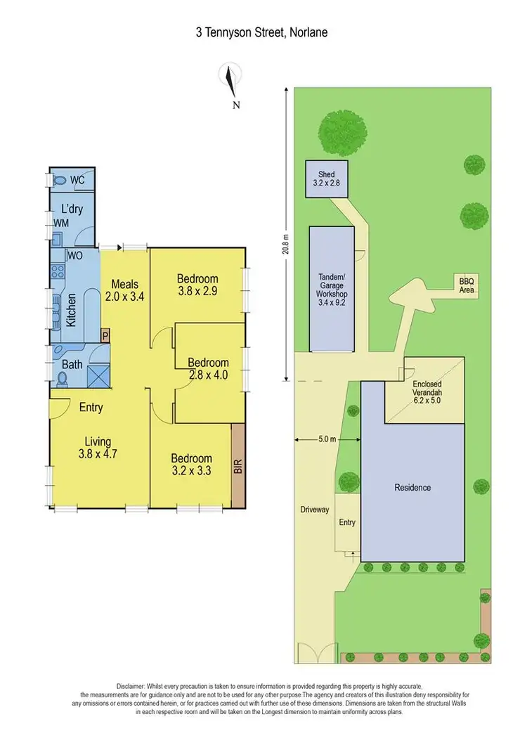Floorplan of Homely house listing, 3 Tennyson Street, Norlane VIC 3214