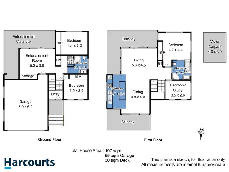 Floorplan of Homely townhouse listing, 3/85 Diamond Drive, Blackmans Bay TAS 7052
