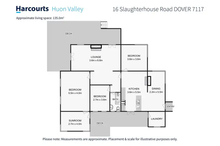 Floorplan of Homely house listing, 16 Slaughter House Road, Dover TAS 7117