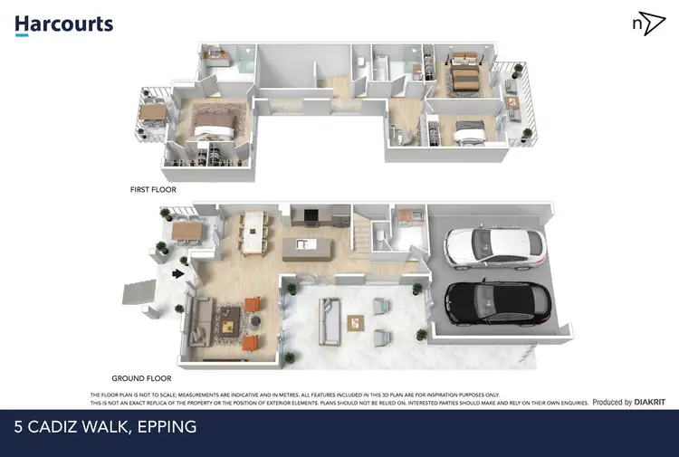 Floorplan of Homely townhouse listing, 5 Cadiz Walk, Epping VIC 3076
