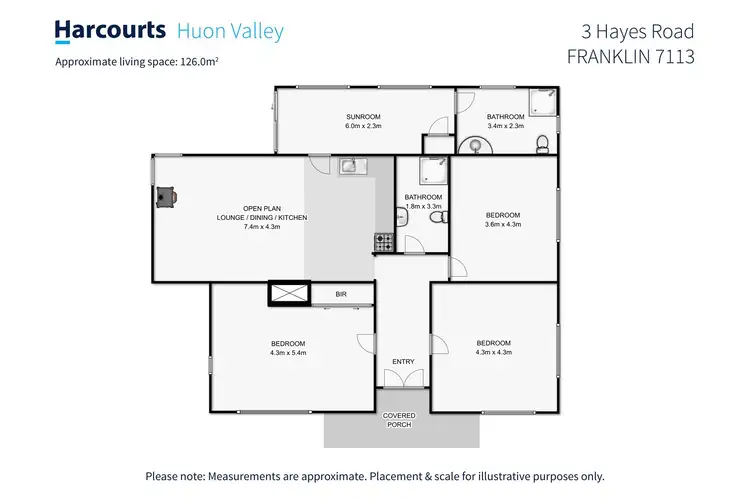 Floorplan of Homely house listing, 3 Hayes Road, Franklin TAS 7113