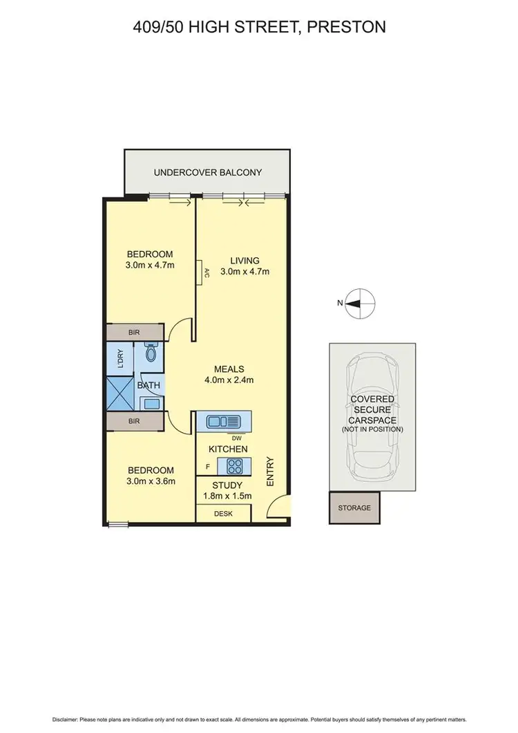 Floorplan of Homely unit listing, 409/50-56 High Street, Preston VIC 3072