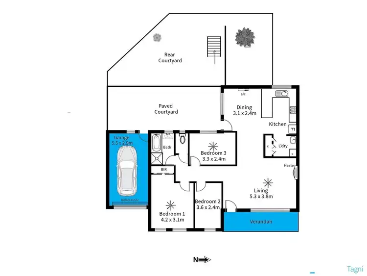 Floorplan of Homely unit listing, 18/7 Blundell Street, Morphett Vale SA 5162