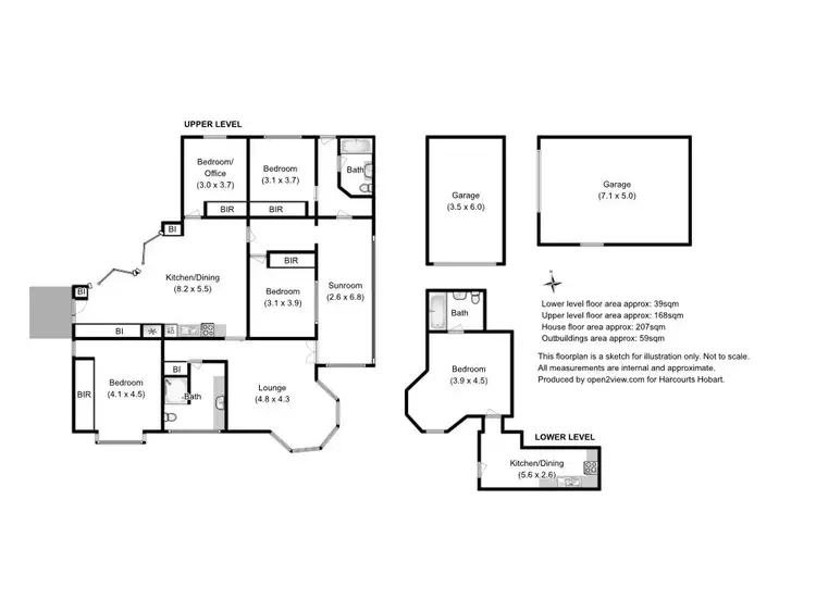 Floorplan of Homely house listing, 1 Roberts Street, West Hobart TAS 7000