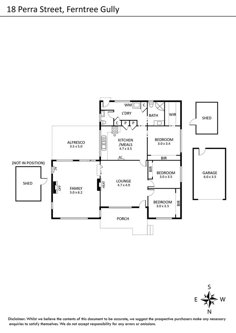 Floorplan of Homely house listing, 18 Perra Street, Ferntree Gully VIC 3156