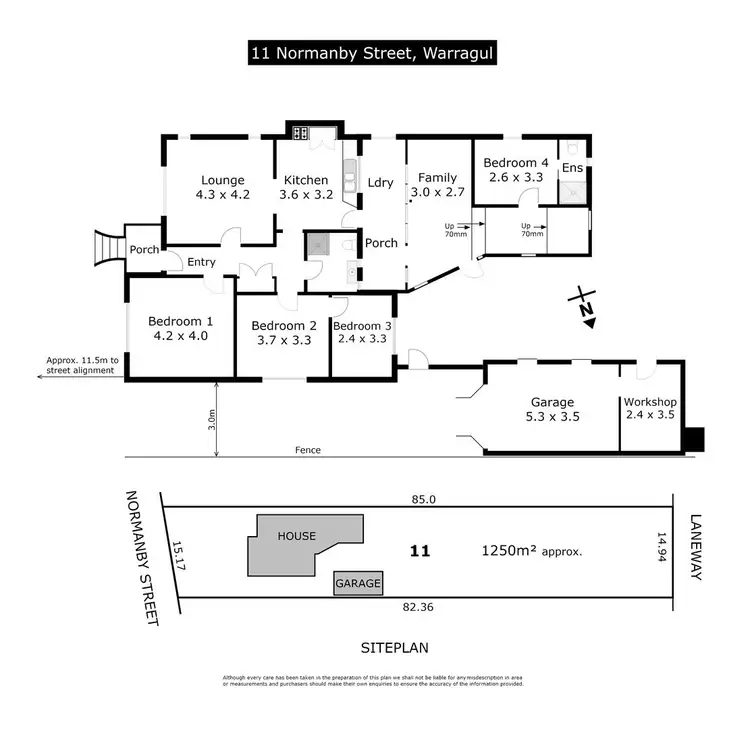 Floorplan of Homely house listing, 11 Normanby Street, Warragul VIC 3820