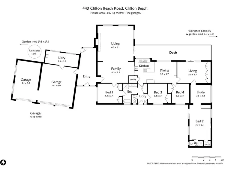 Floorplan of Homely house listing, 443 Clifton Beach Road, Clifton Beach TAS 7020