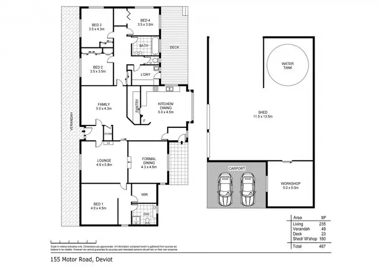 Floorplan of Homely house listing, 155 Motor Road, Deviot TAS 7275