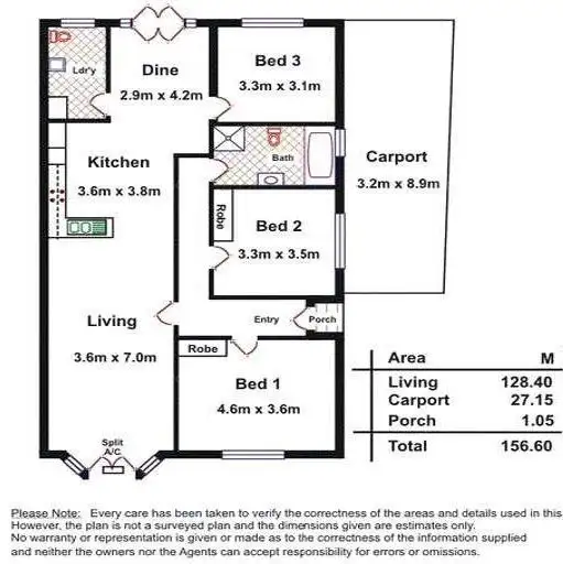Floorplan of Homely semi-detached listing, 18 Radstock Street, Woodville SA 5011