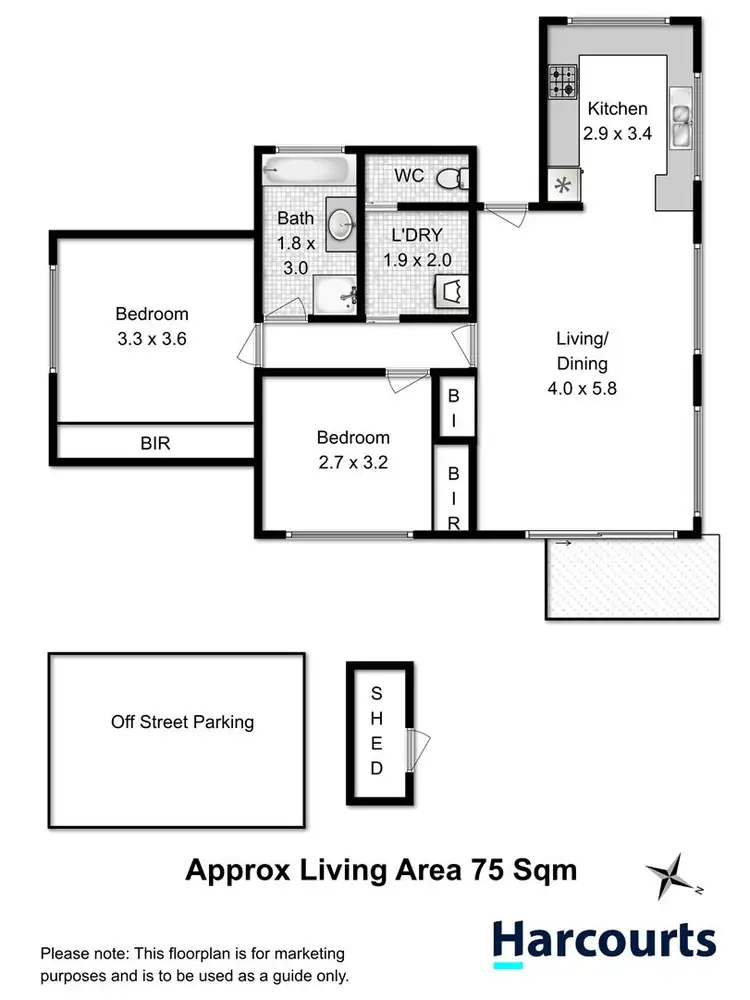Floorplan of Homely unit listing, 1/28 Frome Street, Glenorchy TAS 7010