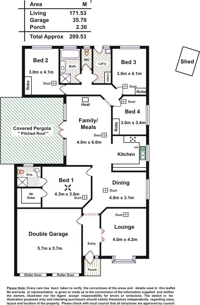 Floorplan of Homely house listing, 11 Whistler Drive, Oakden SA 5086