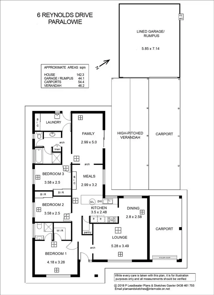 Floorplan of Homely house listing, 6 Reynolds Drive, Paralowie SA 5108