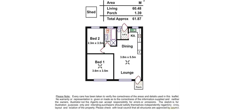 Floorplan of Homely unit listing, 3/17 Cavendish Street, Semaphore SA 5019