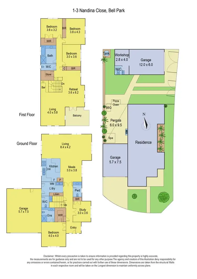 Floorplan of Homely house listing, 1-3 Nandina Close, Bell Park VIC 3215