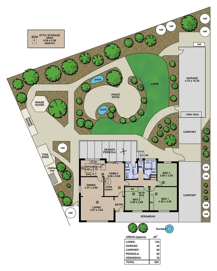 Floorplan of Homely house listing, 2 Grassdale Rise, Aberfoyle Park SA 5159