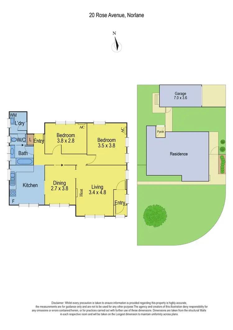 Floorplan of Homely house listing, 20 Rose Avenue, Norlane VIC 3214