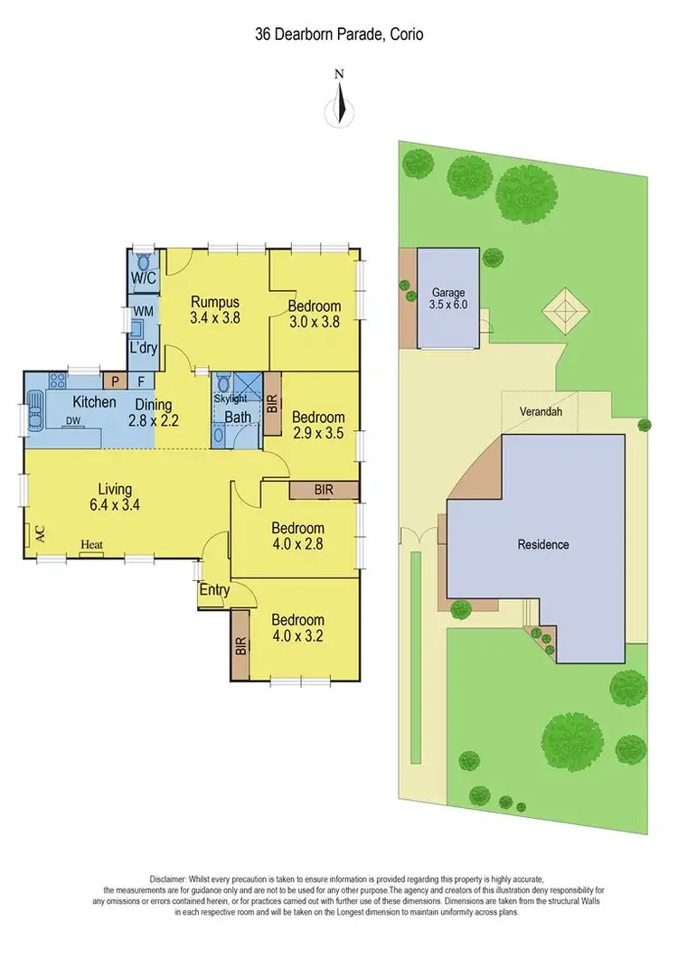 Floorplan of Homely house listing, 36 Dearborn Parade, Corio VIC 3214