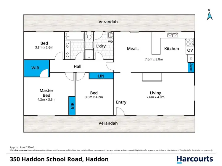 Floorplan of Homely house listing, 350 Haddon School Road, Haddon VIC 3351