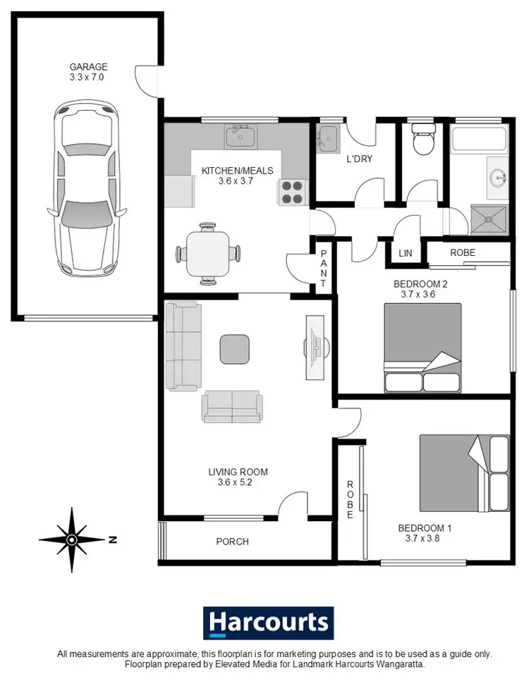 Floorplan of Homely unit listing, 2/10 Johnstons Lane, Wangaratta VIC 3677