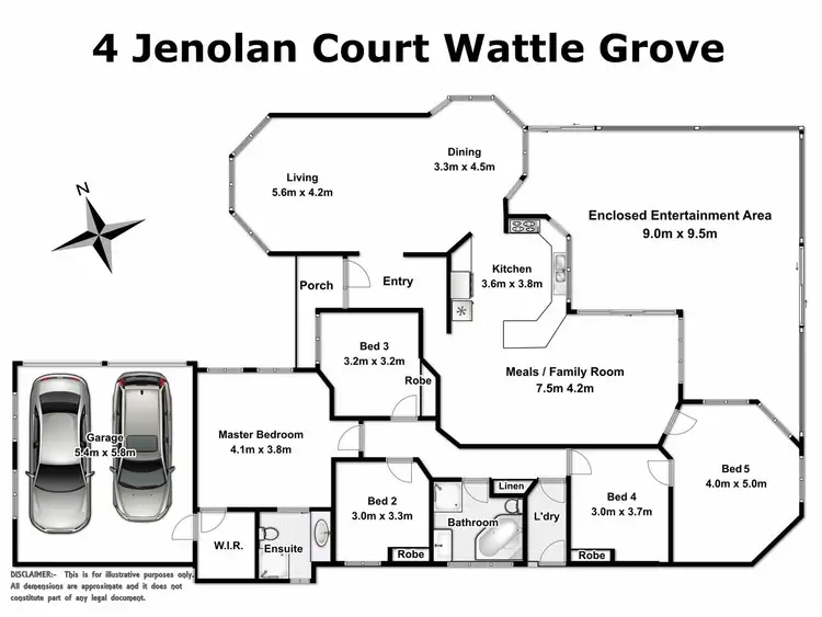 Floorplan of Homely house listing, 4 Jenolan Court, Wattle Grove NSW 2173