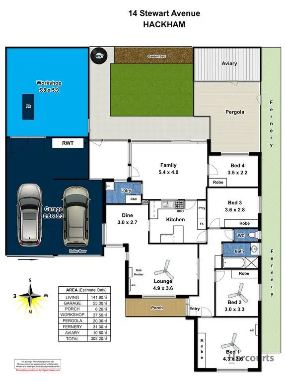 Floorplan of Homely house listing, 14 Stewart Avenue, Hackham SA 5163