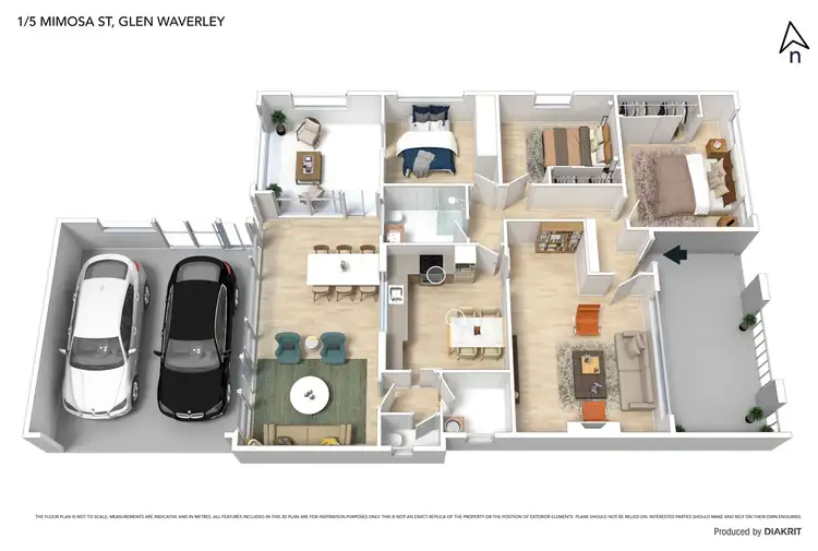 Floorplan of Homely townhouse listing, 1/5 Mimosa Street, Glen Waverley VIC 3150