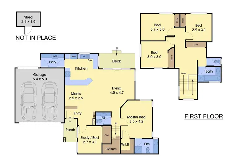Floorplan of Homely townhouse listing, 2/55 Hillview Avenue, Mount Waverley VIC 3149