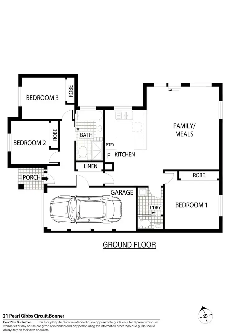 Floorplan of Homely house listing, 21 Pearl Gibbs Cct, Bonner ACT 2914