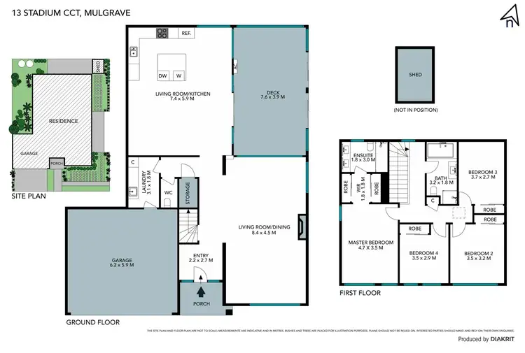 Floorplan of Homely house listing, 13 Stadium Circuit, Mulgrave VIC 3170