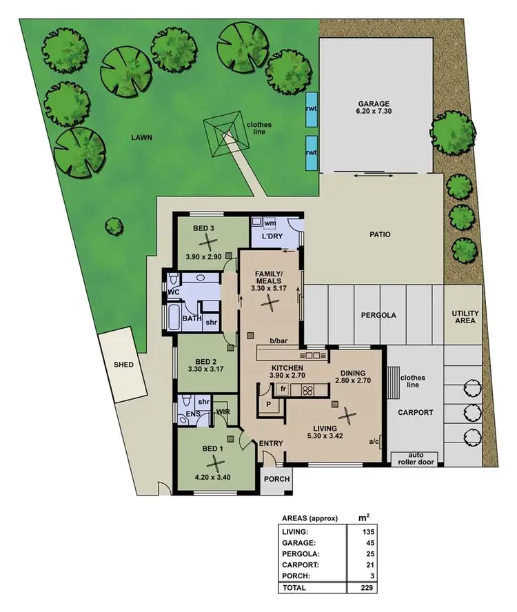 Floorplan of Homely house listing, 71 Emmerson Drive, Morphett Vale SA 5162