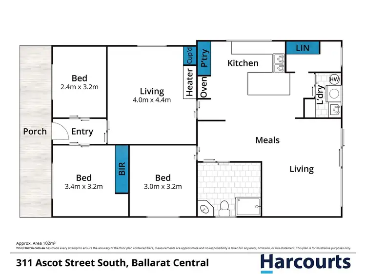 Floorplan of Homely house listing, 311 Ascot Street South, Ballarat Central VIC 3350