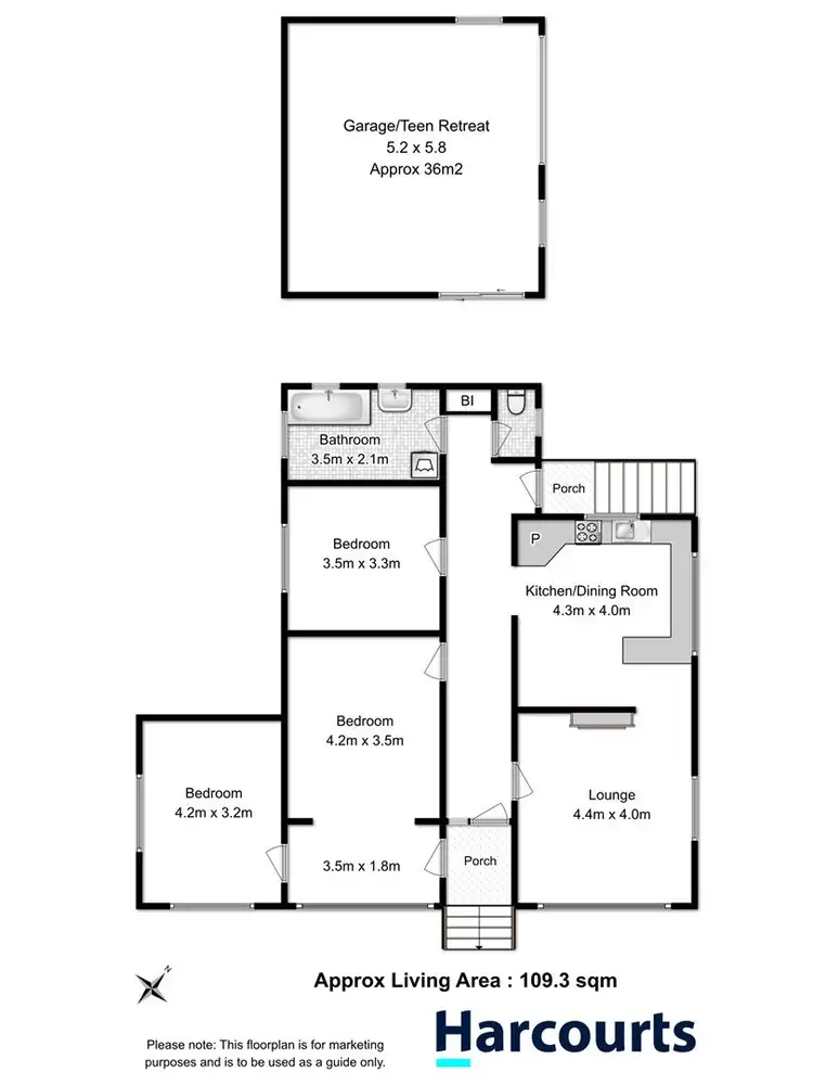 Floorplan of Homely house listing, 1/38 Easton Avenue, West Moonah TAS 7009