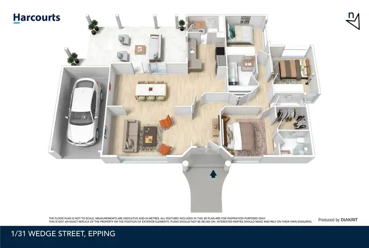 Floorplan of Homely unit listing, 1/31 Wedge Street, Epping VIC 3076