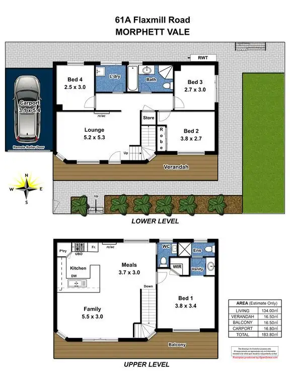 Floorplan of Homely house listing, 61A Flaxmill Road, Morphett Vale SA 5162