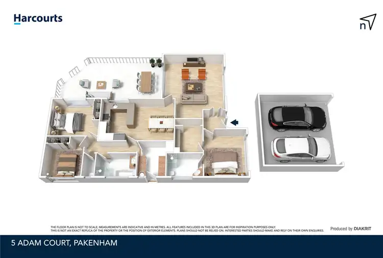 Floorplan of Homely house listing, 5 Adam Court, Pakenham VIC 3810