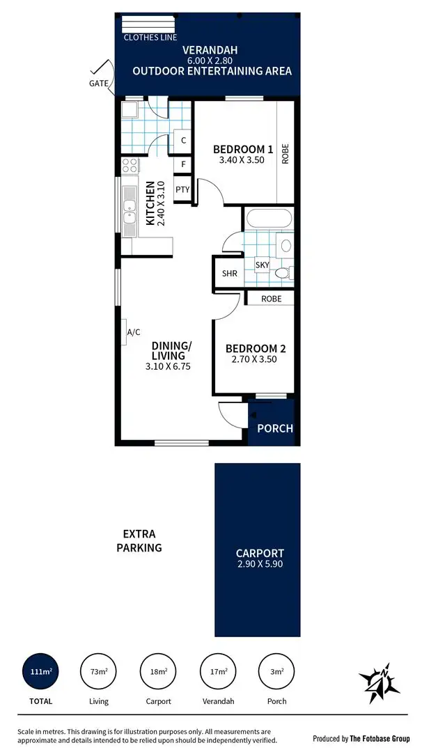 Floorplan of Homely unit listing, 3/2 Loveday Street, Goolwa SA 5214