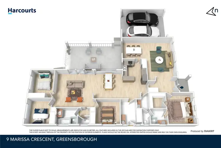Floorplan of Homely house listing, 9 Marissa Crescent, Greensborough VIC 3088