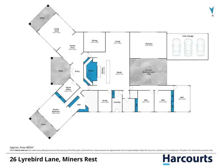Floorplan of Homely house listing, 26 Lyrebird Lane, Miners Rest VIC 3352