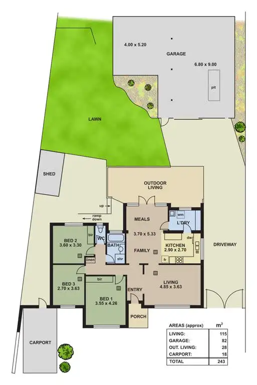 Floorplan of Homely house listing, 13 Pinchbeck Street, Morphett Vale SA 5162