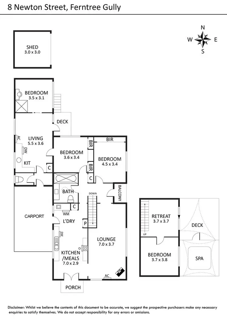 Floorplan of Homely house listing, 8 Newton Street, Ferntree Gully VIC 3156