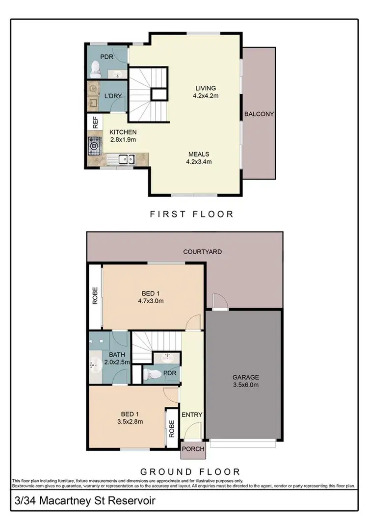 Floorplan of Homely unit listing, 3/34 Macartney Street, Reservoir VIC 3073