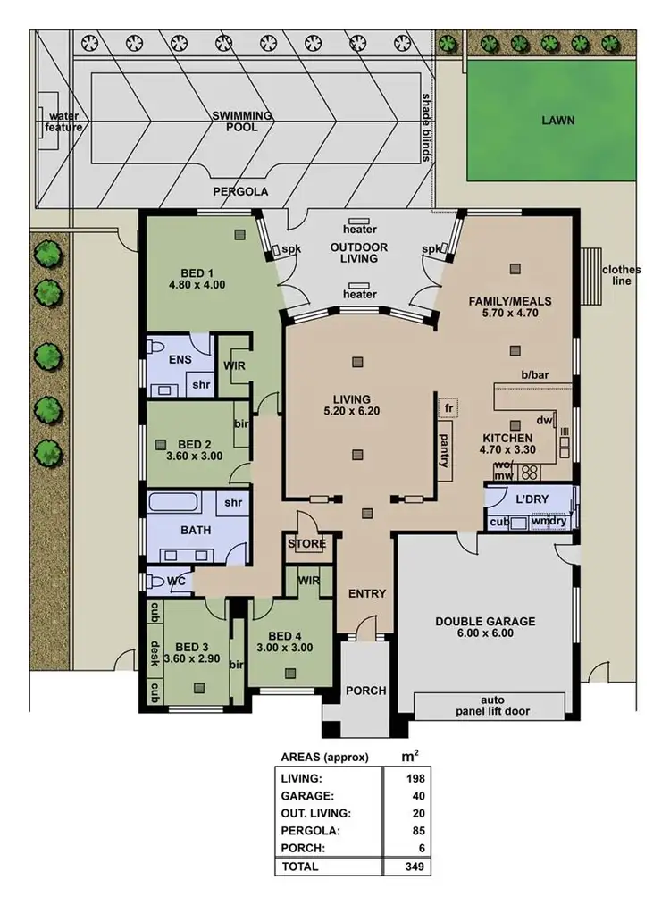 Floorplan of Homely house listing, 55 Tobin Crescent, Woodcroft SA 5162