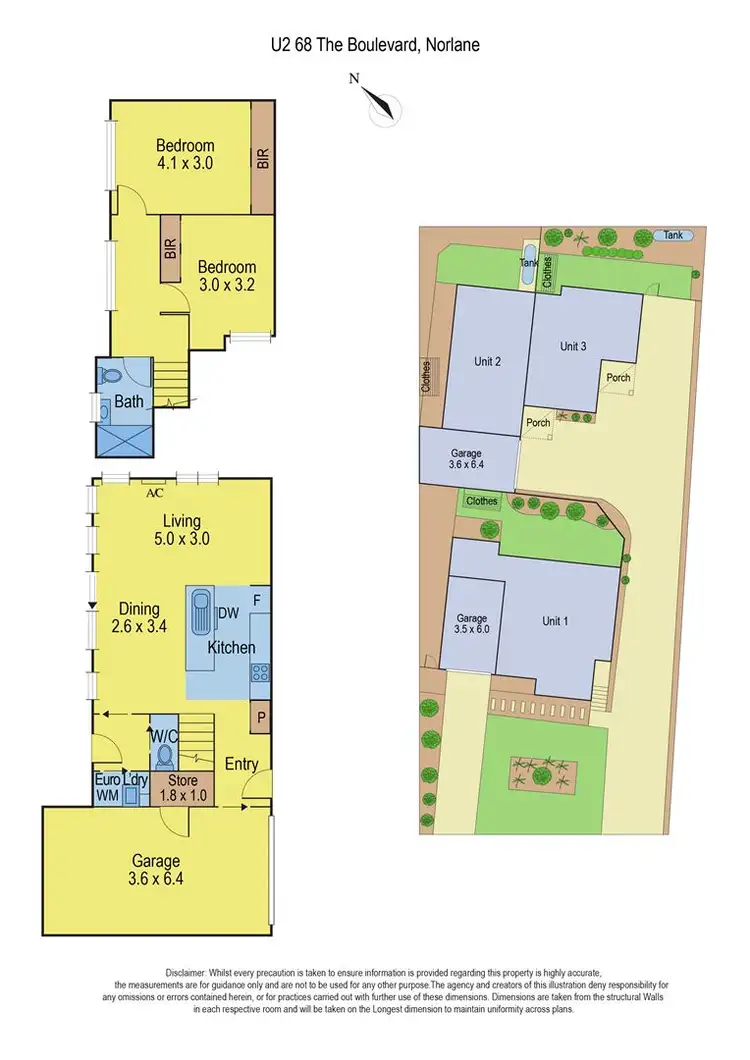 Floorplan of Homely unit listing, 2/68 The Boulevard, Norlane VIC 3214