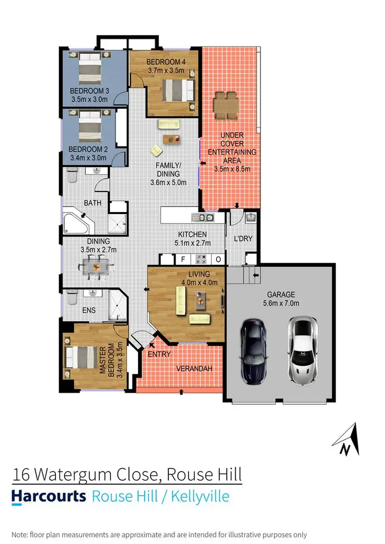 Floorplan of Homely house listing, 16 Watergum Close, Rouse Hill NSW 2155