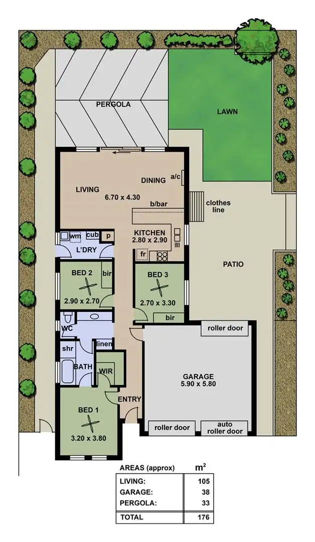Floorplan of Homely house listing, 6 Brooks Circuit, Woodcroft SA 5162